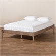 Allora Mid-Century Wood Platform Full Bed in Antique Oak