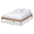 Allora Mid-Century Wood Platform Full Bed in Antique Oak