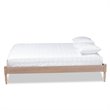 Allora Mid-Century Wood Platform King Bed in Antique Oak