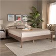 Allora Mid-Century Wood Platform King Bed in Antique Oak