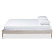 Allora Mid-Century Wood Platform Full Bed in Antique White
