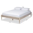 Allora Mid-Century Wood Platform Full Bed in Antique White