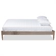 Allora Mid-Century Wood Platform King Bed in Weathered Gray