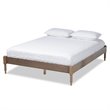 Allora Mid-Century Wood Platform King Bed in Weathered Gray