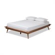 Allora Mid-Century Wood King Platform Bed in Walnut Brown