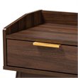 Allora Mid-Century 1-Drawer Wood Nightstand in Walnut Brown