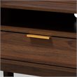 Allora Engineered Wood Walnut Brown TV Stand Rectangular Cord Management 70.9