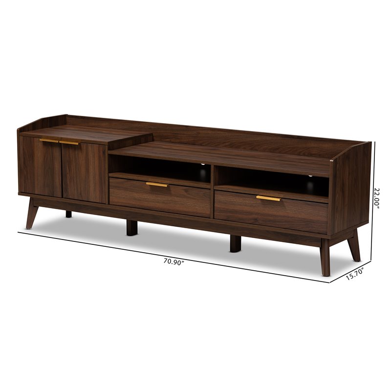 Allora Mid-Century Wood TV Stand for TVs up to 70