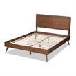 Allora Mid-Century Wood Full Platform Bed in Walnut Brown