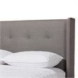 Allora Upholstered Queen Panel Platform Bed in Gray