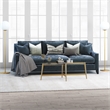 Allora Mid-Century Metal and Glass Coffee Table in Brass