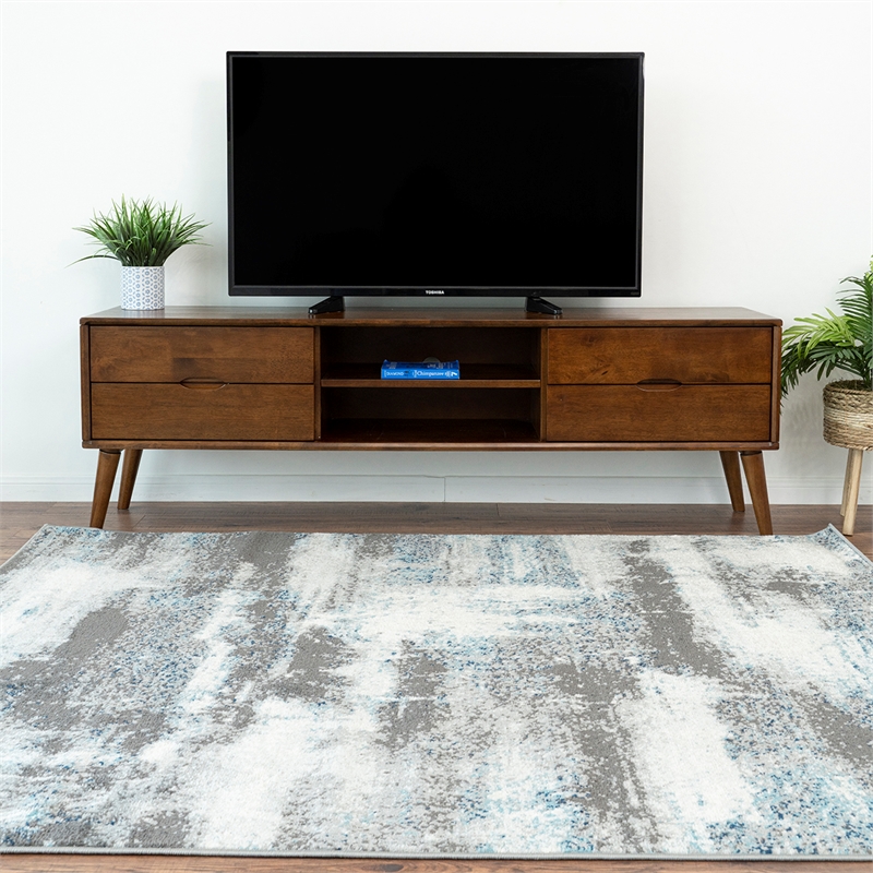 Allora Mid-Century 6 Storage Cabinets Wood TV Stand for TVs up to 65