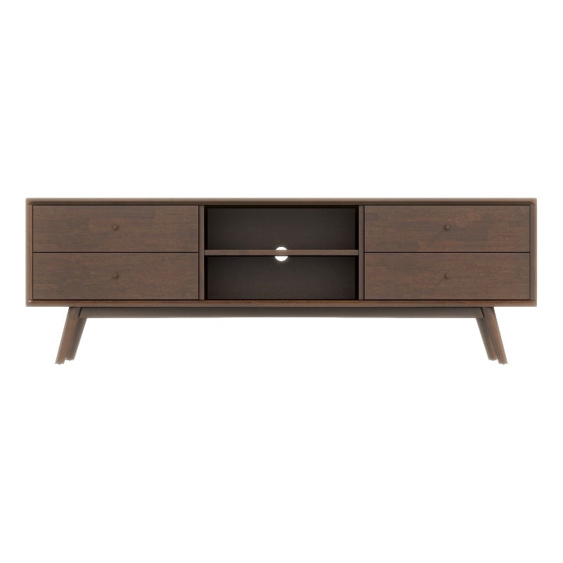 Allora Mid-Century 6-Storage Cabinet Wood TV Stand for TVs up to 65
