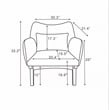 Allora 16.9'' Mid-Century Velvet Upholstered Tight Back Armchair in Orange