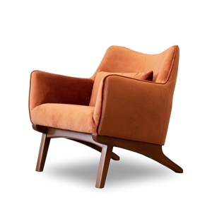 allora mid century modern velvet lounge chair