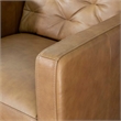 Allora Mid Century Modern Leather Recliner in Cognac Brown