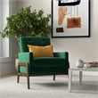Allora Mid-Century Modern Tight Back Velvet Lounge Chair in Green