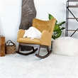 Allora Mid-Century Modern Tight Back Velvet Rocking Chair in Yellow