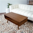 Allora Mid Century Modern Coffee Table in Brown