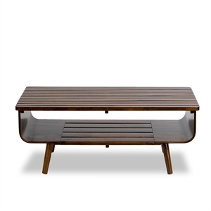 Allora Mid Century Modern Coffee Table in Brown