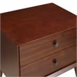 Allora Engineered Wood 2 Drawer Solid Wood Nightstand in Walnut