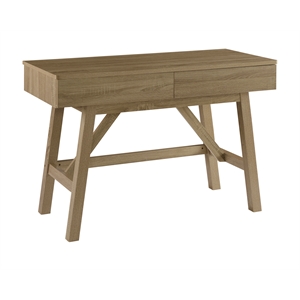 allora transitional wood home office desk in gray