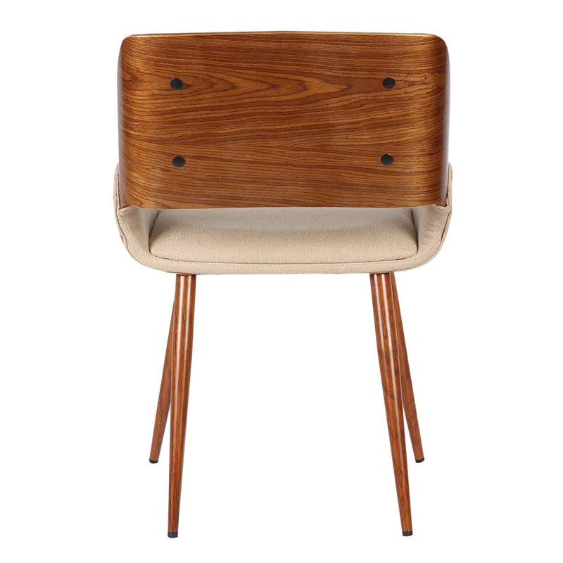 Allora Dining Chair in Walnut and Brown