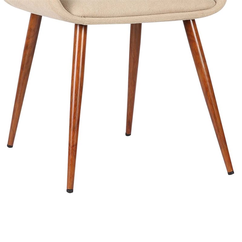 Allora Dining Chair in Walnut and Brown