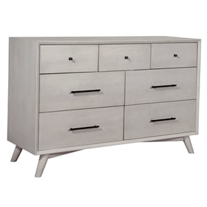 allora mid century modern wood accent chest in gray