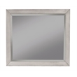 Allora Mid Century Modern Wood Bedroom Mirror in Gray