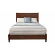 Allora Mid Century Wood Queen Panel Bed in Walnut (Brown)