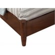 Allora Mid Century Wood Queen Panel Bed in Walnut (Brown)