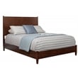 Allora Mid Century Standard King Panel Bed in Walnut (Brown)