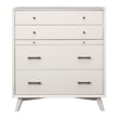 Allora Mid Century Modern 4 Drawer Multifunction Chest in White