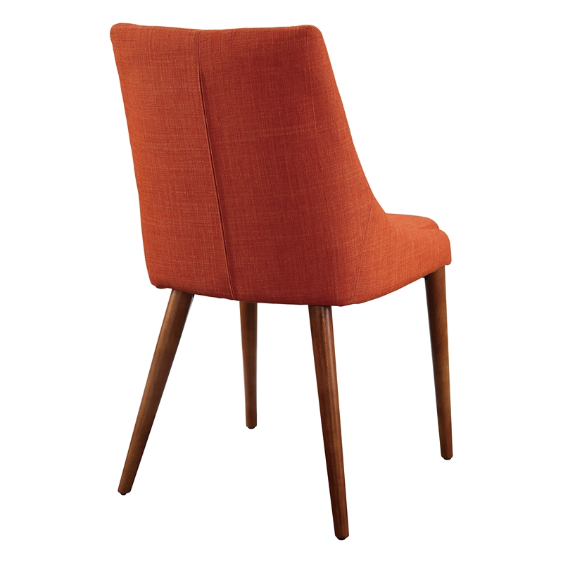 orange mid century modern chair