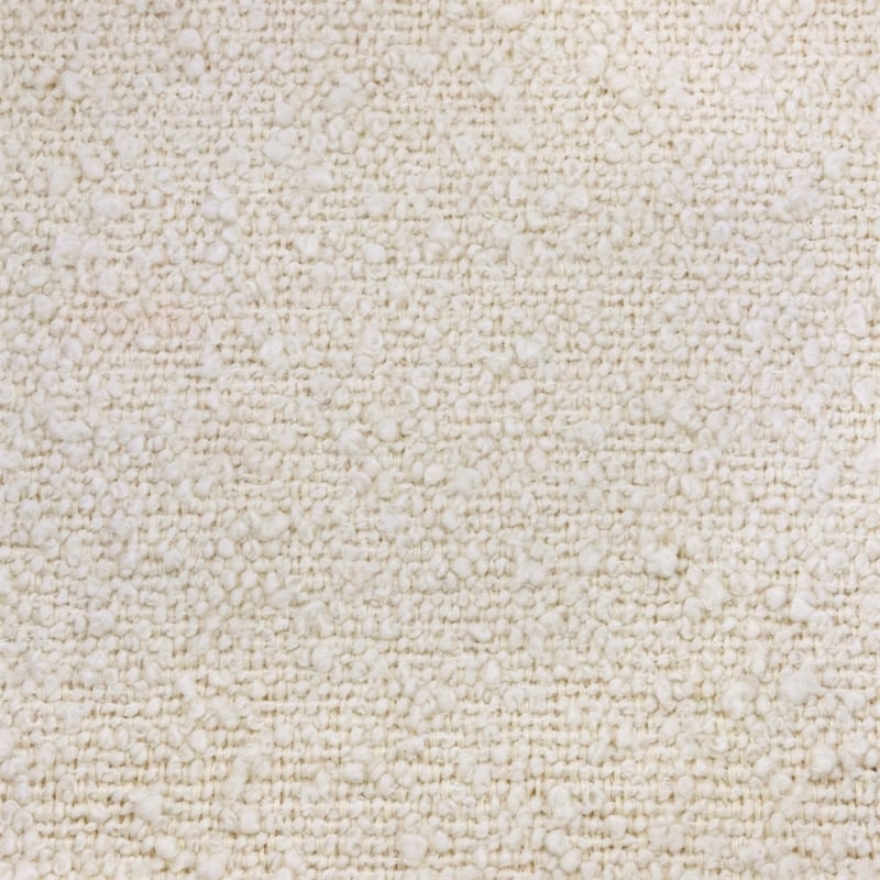 Allora Polyester Fabric Upholstered Rocker in White Boucle with Light Legs
