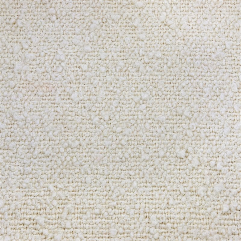 Allora Polyester Fabric Upholstered Rocker in White Boucle with Light Legs