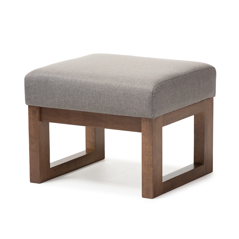 Allora Upholstered Rocker and Ottoman in Gray
