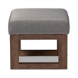 Allora Upholstered Rocker and Ottoman in Gray