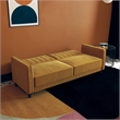 Allora Tufted Transitional Velvet Futon in Mustard Yellow