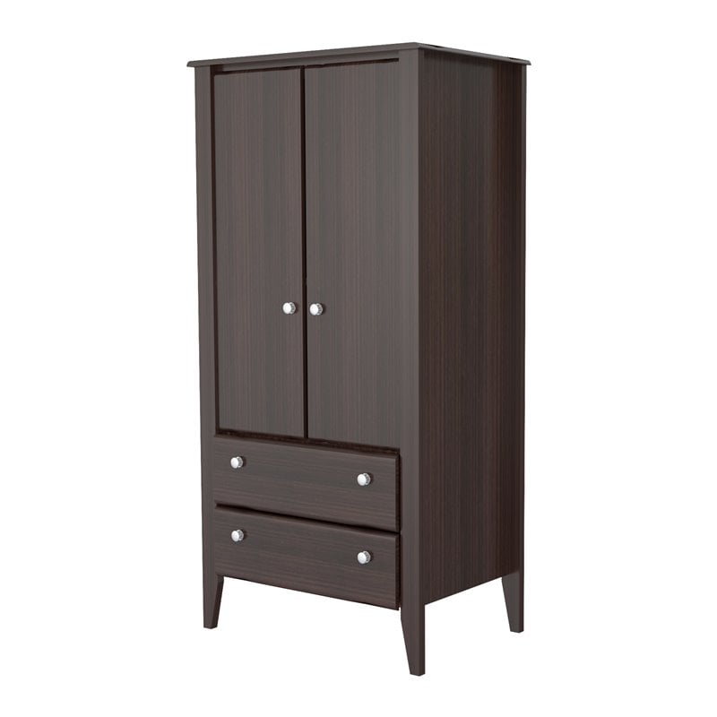 Allora Two Door 2 Drawer Wardrobe Armoire in Espresso | Cymax Business