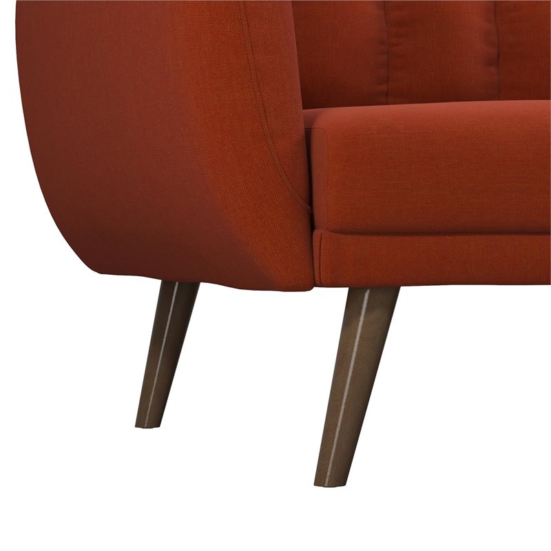 Allora Linen Futon in Persimmon Orange