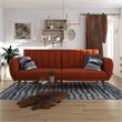 Allora Linen Futon in Persimmon Orange