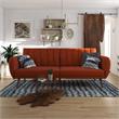 Allora Linen Futon in Persimmon Orange