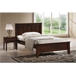 Allora Wood Twin Panel Bed in Cappuccino
