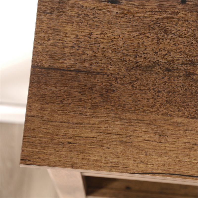 Allora 5-Shelf Modern Engineered Wood Bookcase in Vintage Oak
