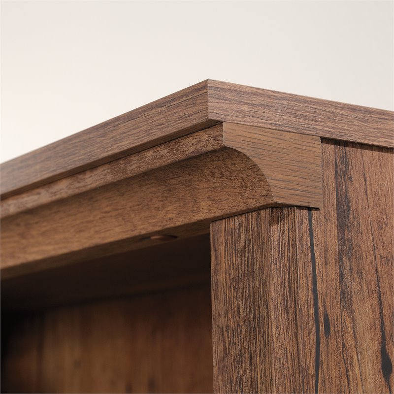 Allora 5-Shelf Modern Engineered Wood Bookcase in Vintage Oak