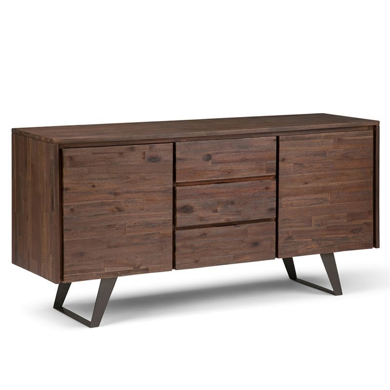 Allora Buffet in Distressed Charcoal Brown