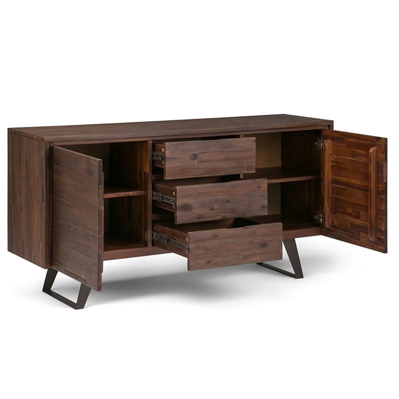 Allora Buffet in Distressed Charcoal Brown