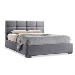 Allora Upholstered Full Platform Bed in Gray